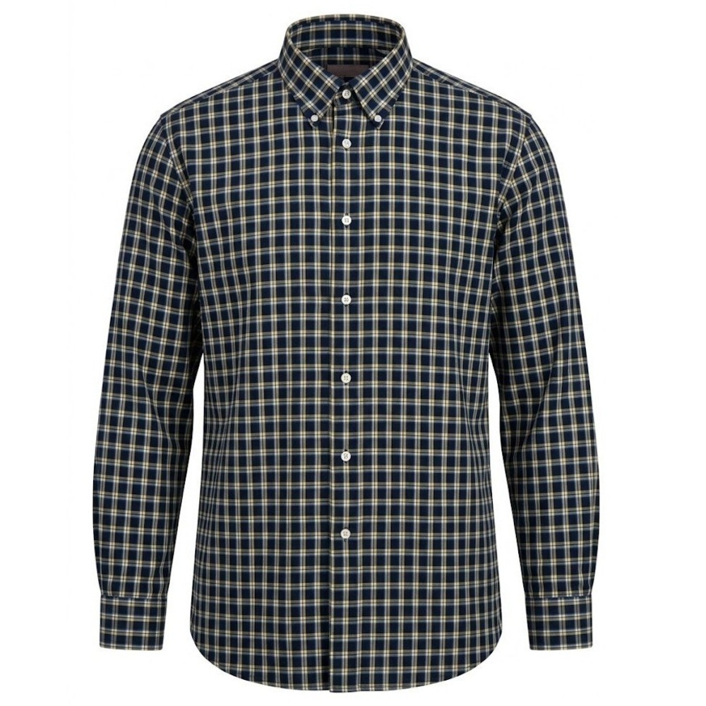 NEW Daniel Cremieux Signature Collection Plaid Button Down Shirt XL Blue - AC